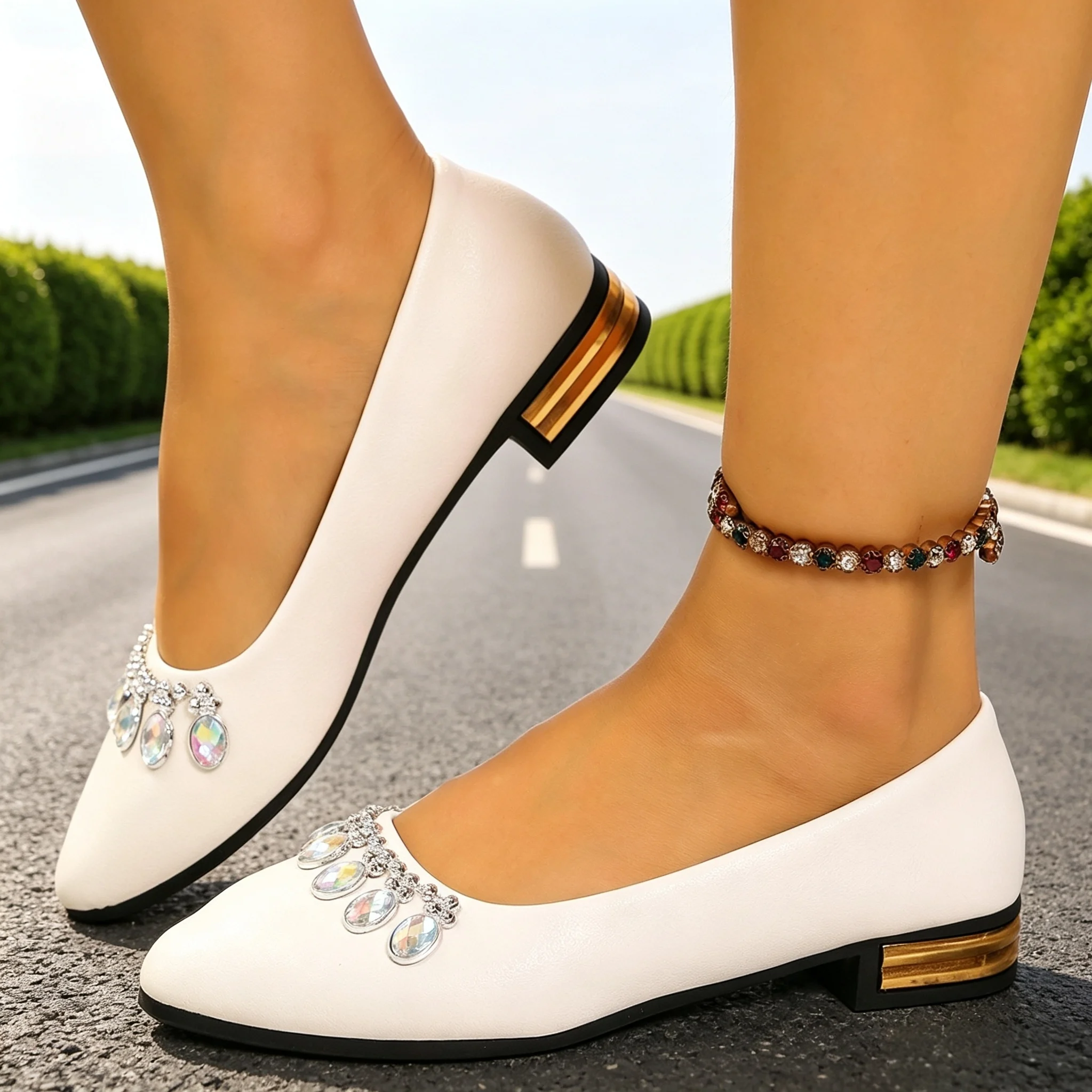 Women'S Fashion Shoes - Scarpe Basse da Donna a Punta,