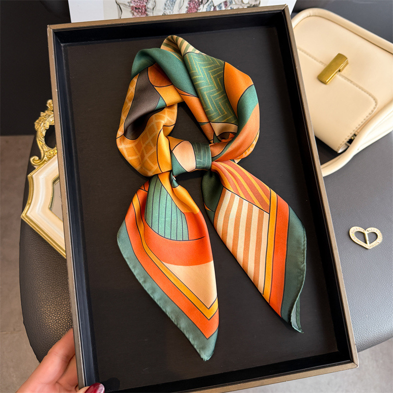 Women Fashion Necktie - 2026 Nuova Geometria Stampa Sciarpe Quadrate