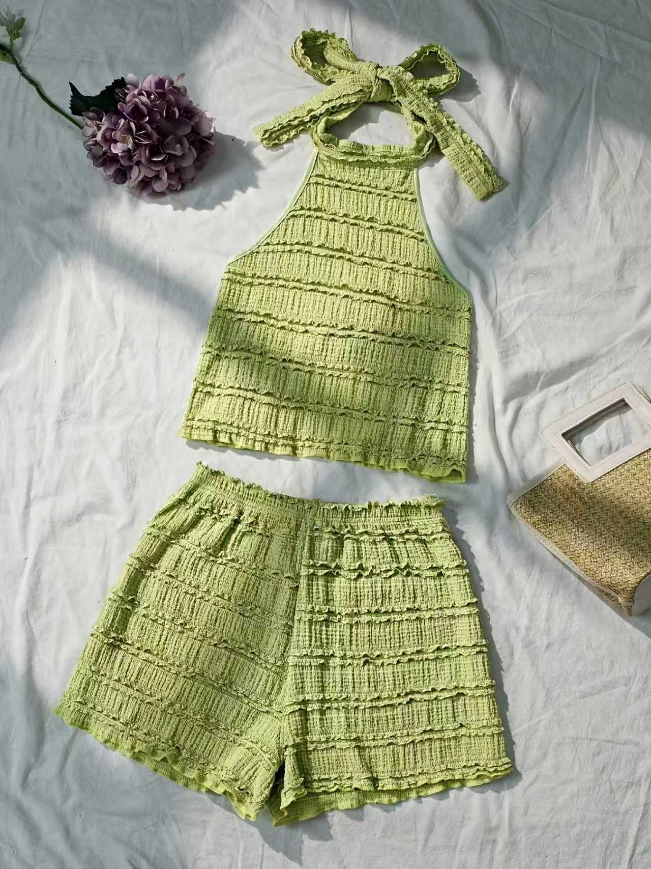 Set Estivo da Donna in Stile E - Lace Trim Cami recensione e prezzo